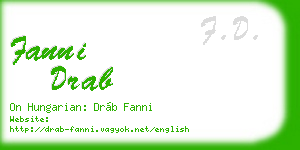 fanni drab business card